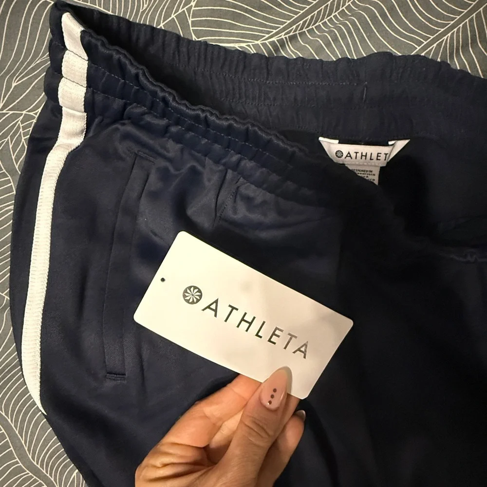 Athleta Tempo Mid Rise Wide Leg Track Pants Medium Tall - Picture 7 of 10